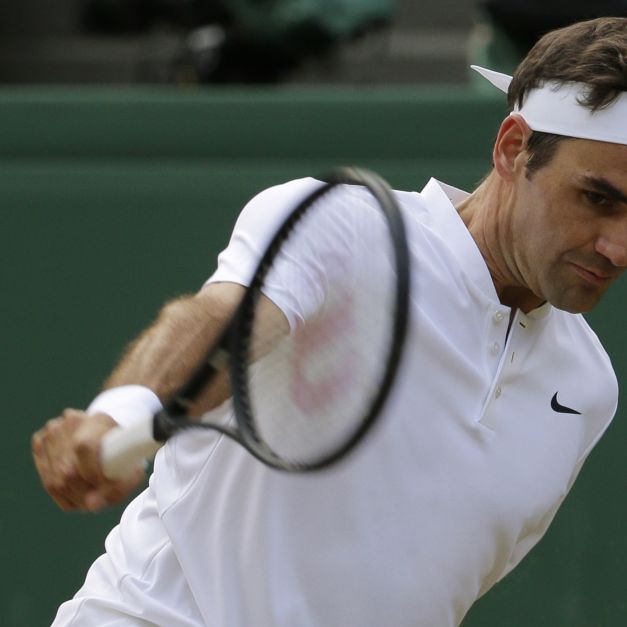 Roger Federer在溫網4強賽獲勝。（達志影像）