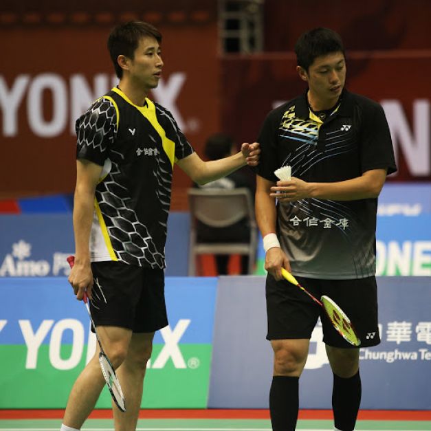 李勝木(左)、蔡佳欣。(台北羽球公開賽資料照)