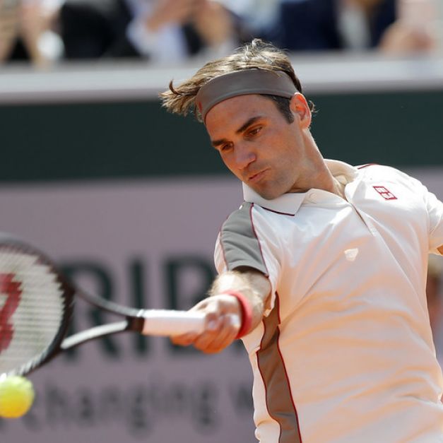 Roger Federer在生涯第400場大滿貫賽出賽中獲勝。（達志影像）