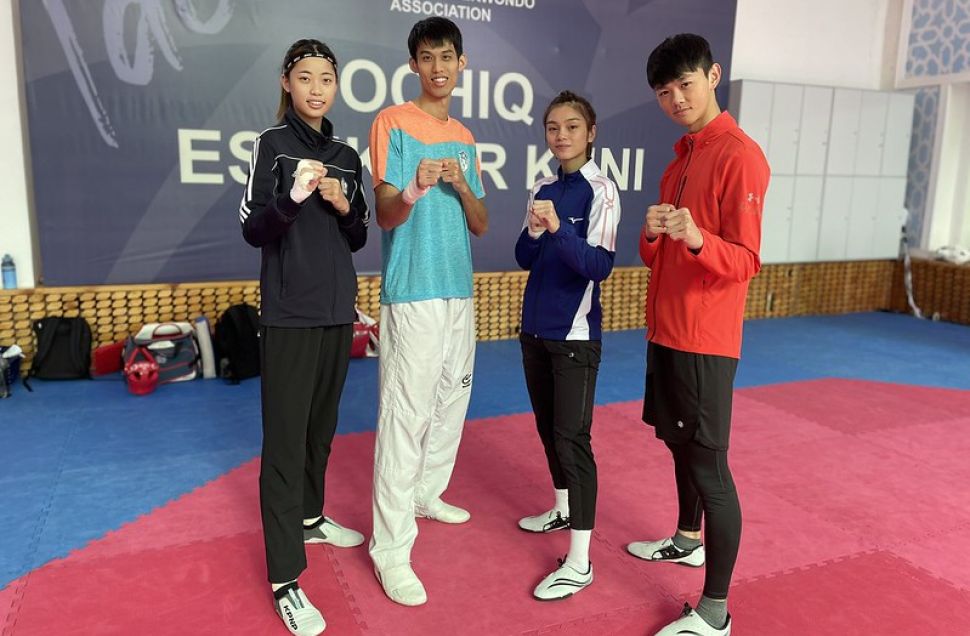 跆拳道國手羅嘉翎（左起）、劉威廷、蘇柏亞、黃鈺仁。（資料照。體育署提供）