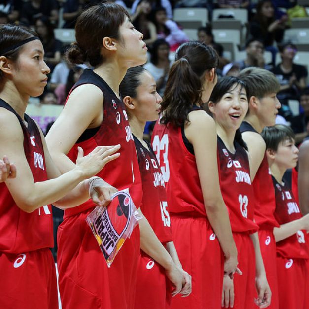 日本女籃國家代表二軍。（行大昀／攝）