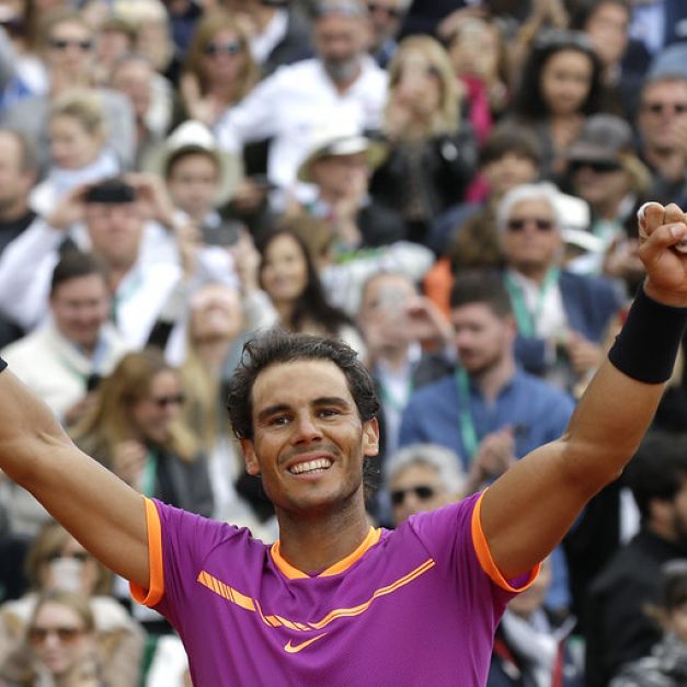 Rafael Nadal紅土球場連勝50盤，締造公開年代以來在單一場地連勝最多盤數的紀錄。（達志影像資料照）